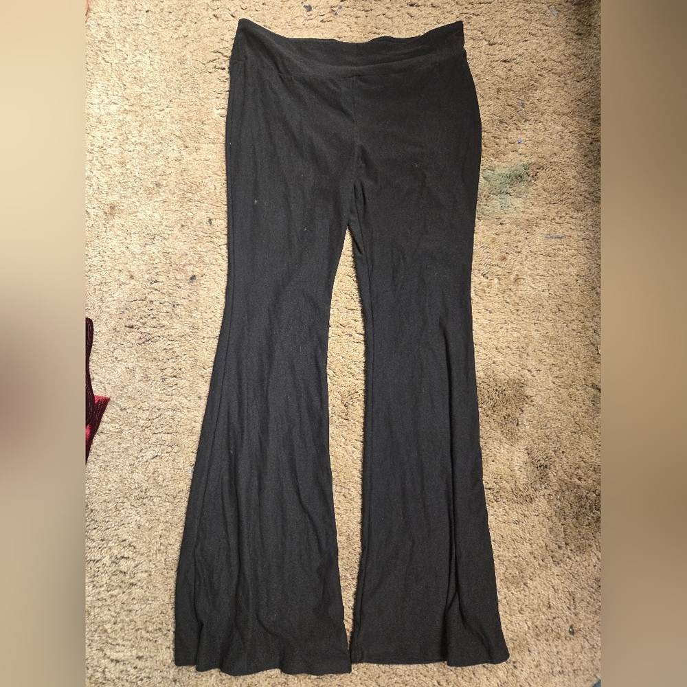Black flare leggings